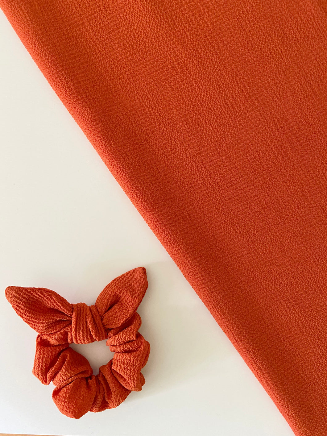 Pumpkin Textured Scrunchie with Bow