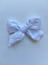 Load image into Gallery viewer, White Ruffled Classic Bow
