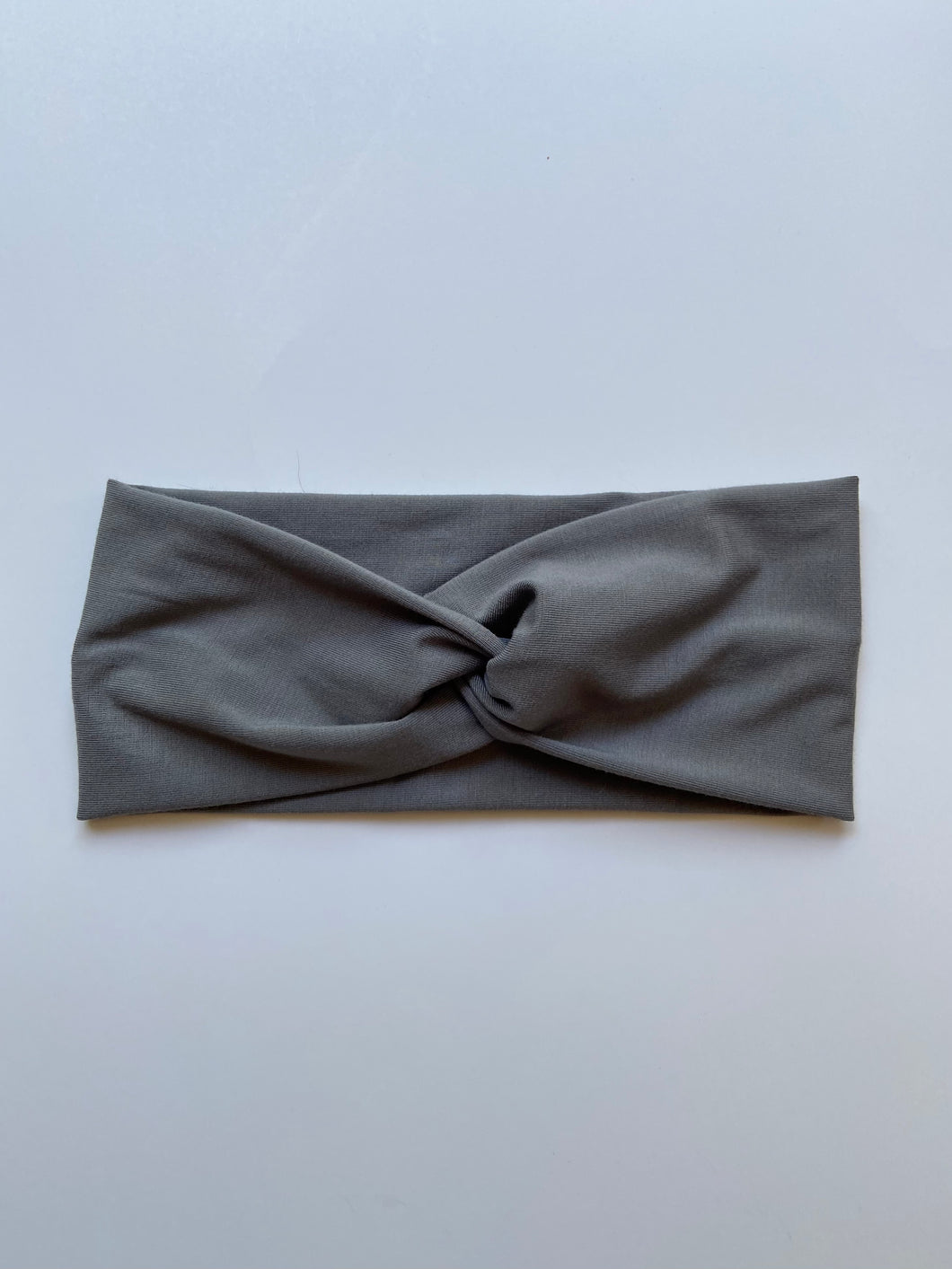 Dark Grey Bamboo Twist Headband