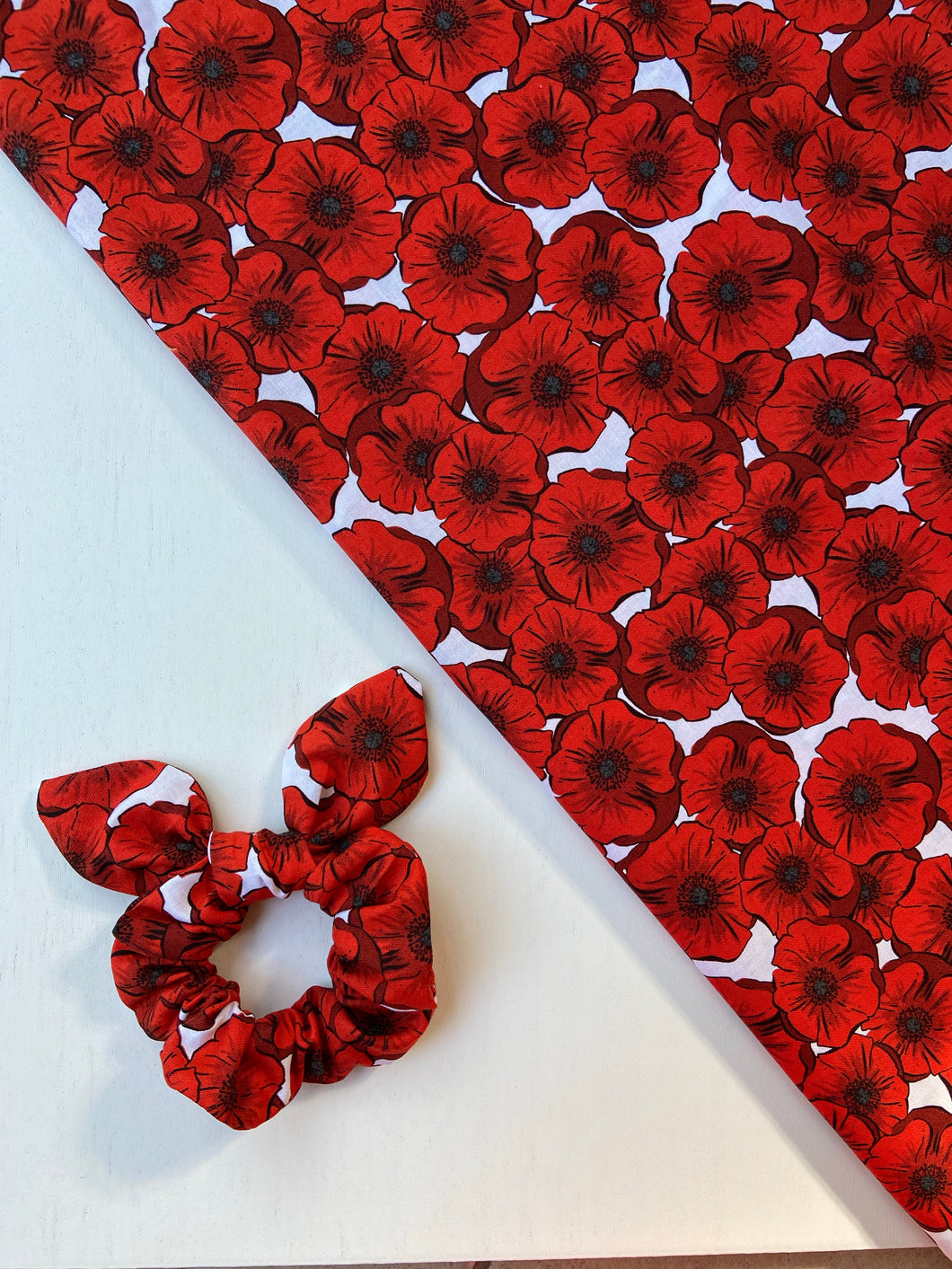 Poppy Scrunchie with Bow
