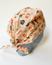 Load image into Gallery viewer, Pumpkin Spice Scrub Cap with Ties
