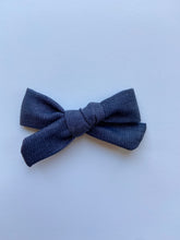 Load image into Gallery viewer, Dark Denim Classic Bow
