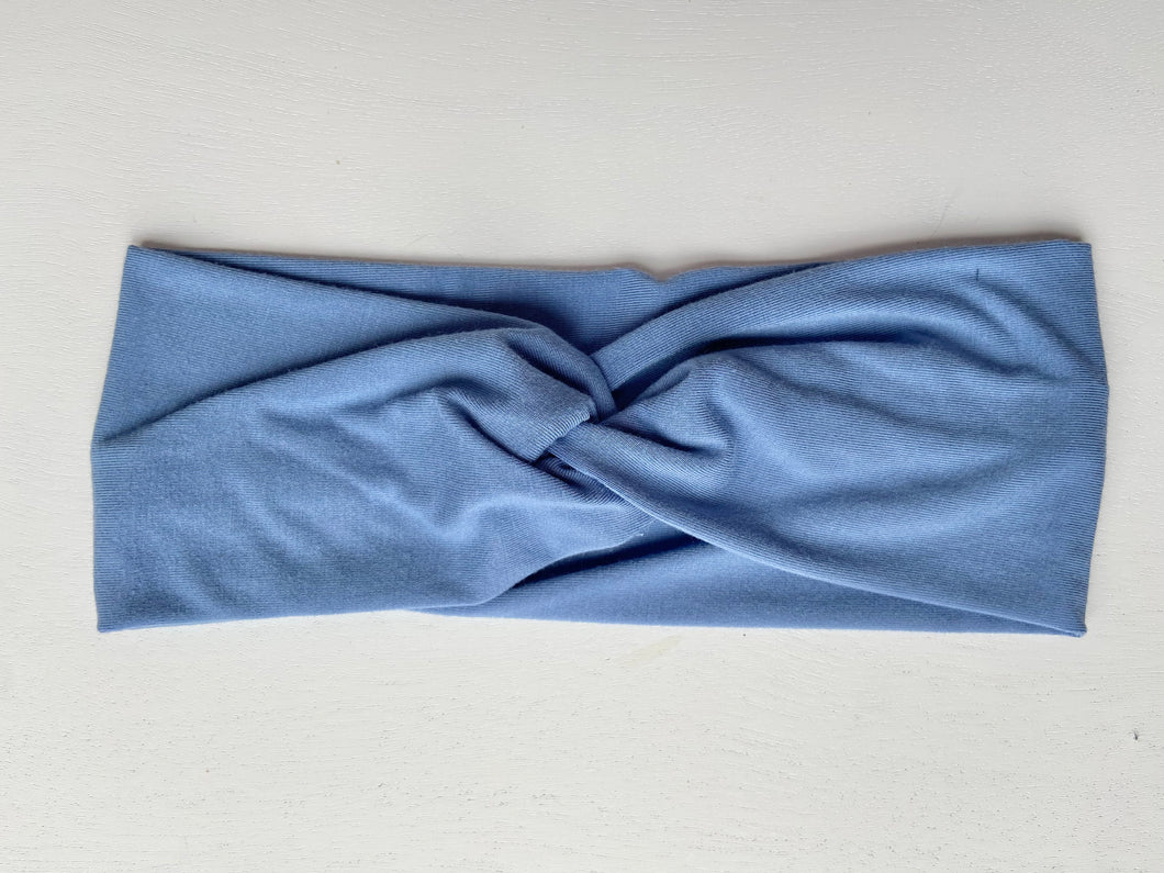 Light Blue Bamboo Twist Headband