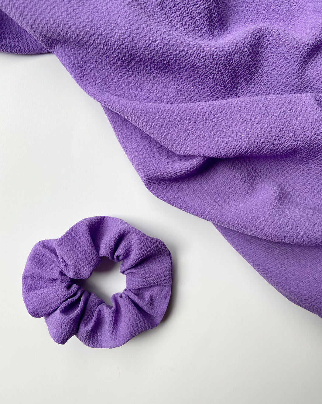 Violet Textured Scrunchie